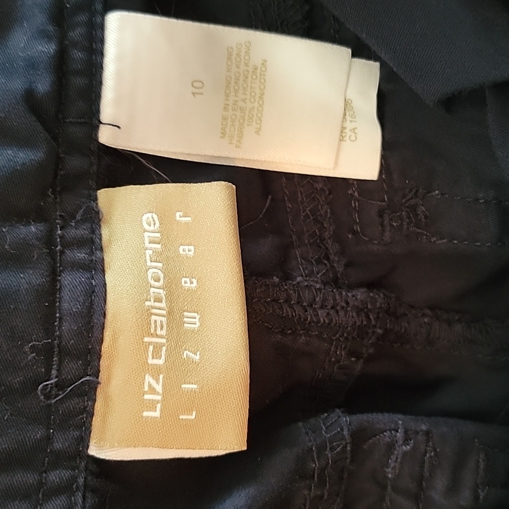 Liz Claiborne women's dark blue cargo shorts 10 - Picture 7 of 8